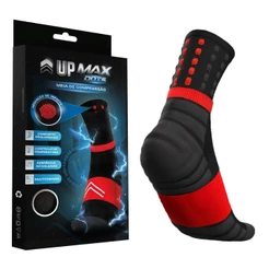 Meia Compressão Corrida Cano Alto Absorb Socks Absorvedora de Impacto Ciclismo Bike Up Max Dots