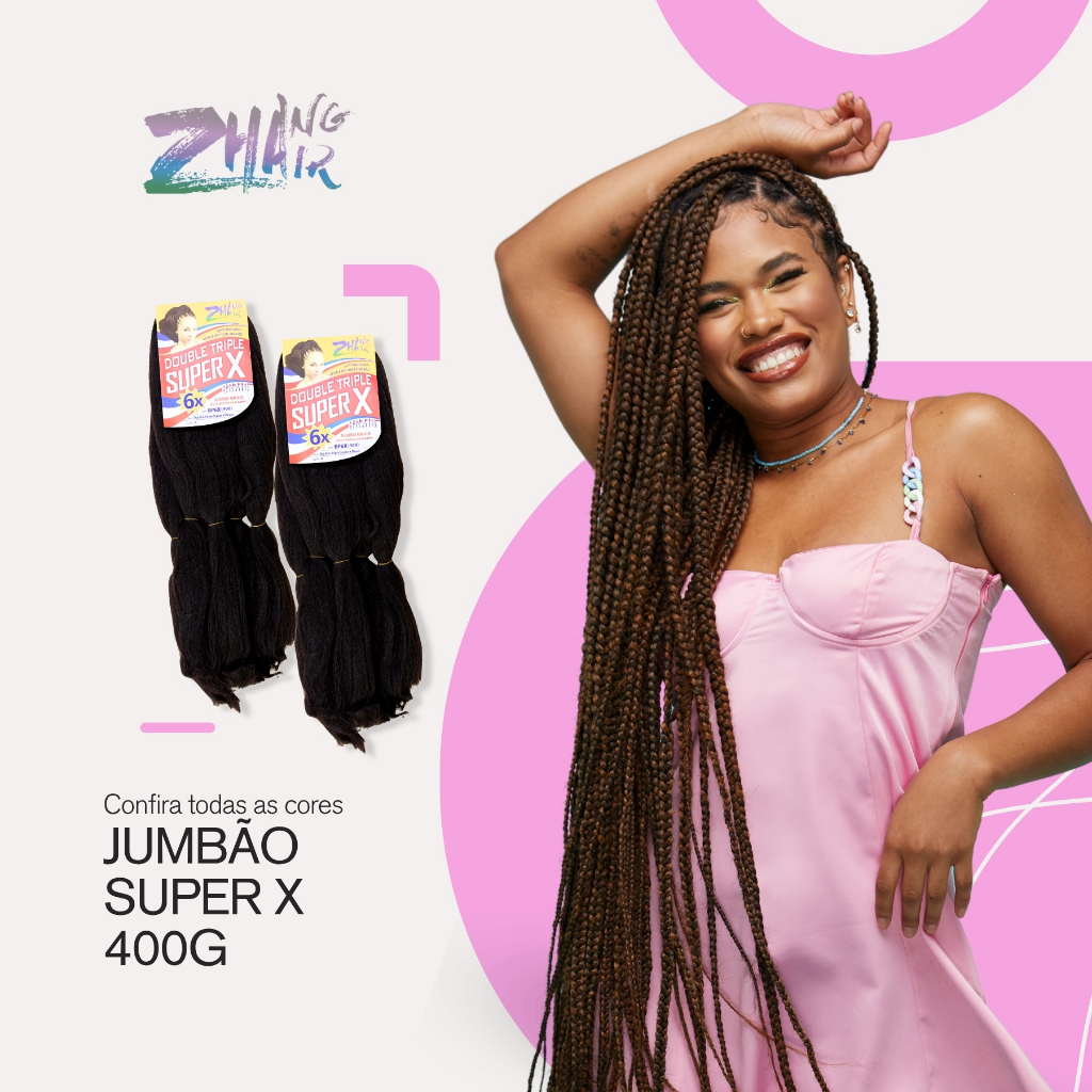 JUMBO SUPER X - 400gr Zhang Hair Jumbão em Oferta na Shopee