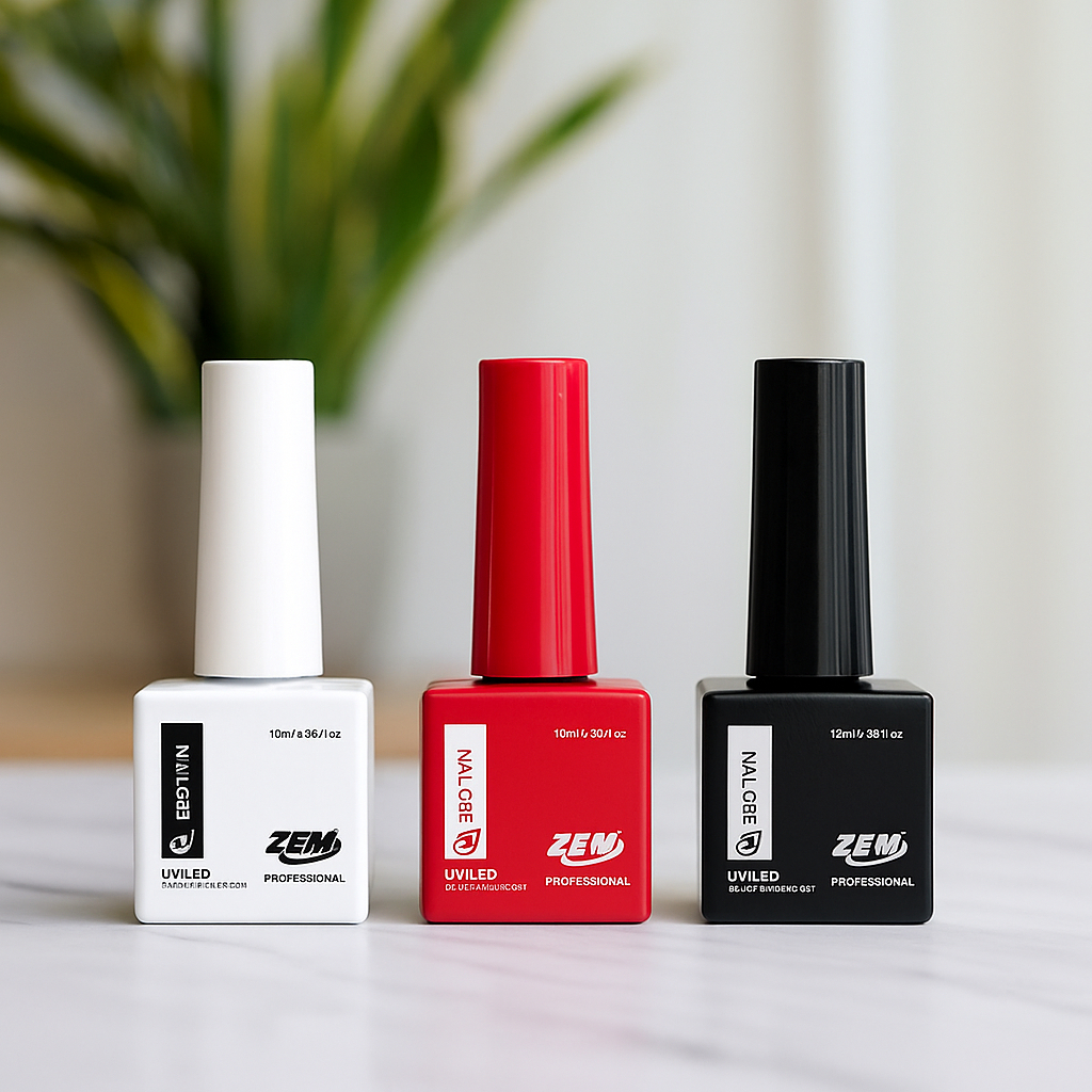 Kit 3 Esmalte Gel Led Uv Zem Ou XD Nail Gel Soak Off Color Coat 10ml Uv/Led Cores Novas Vivas E Vibrantes em Oferta na Shopee