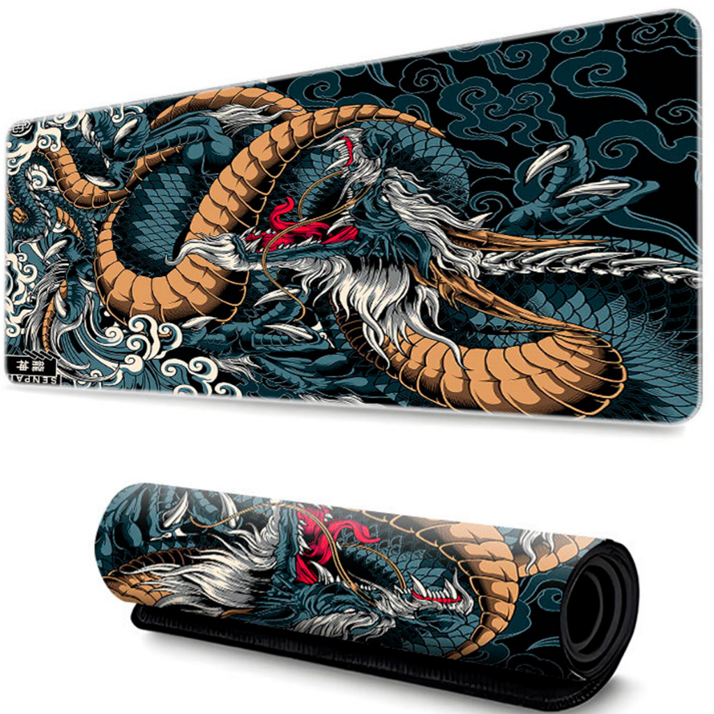 Mousepad Gamer 70x35 Antiderrapante Mouse Pad Desenho Impresso Dragão