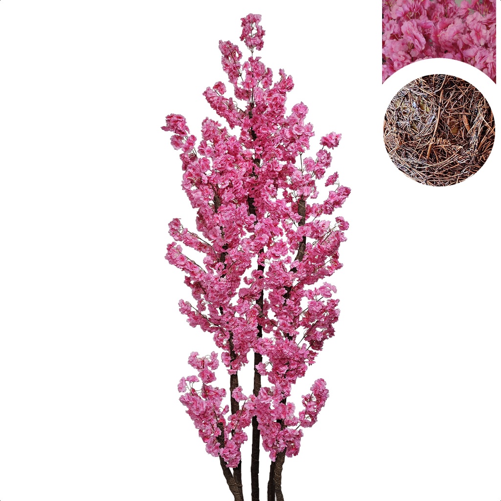 Cerejeira Artificial Japonesa 260cm Grande Sem Vaso Decoração