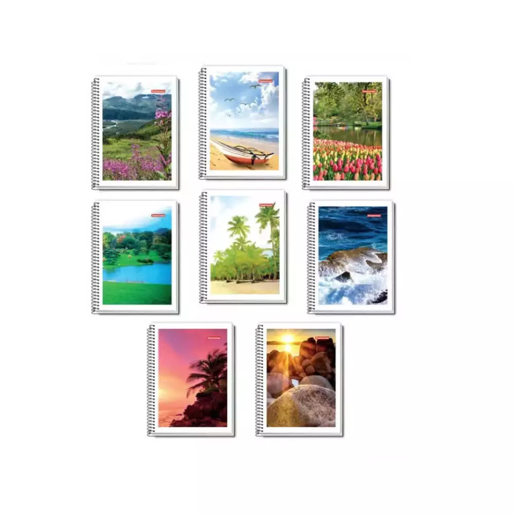 Kit com 1/10 Caderno pequeno espiral 1/4 capa flexível 96 folhas PanAmericana em Oferta na Shopee