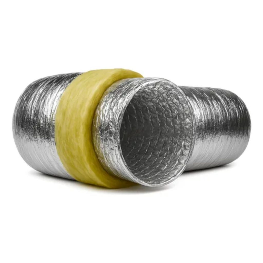 Duto Isolamento Térmico 100mm 08 Metros Flexível 10 Pol HVAC Para Climatização Renovação De Ar