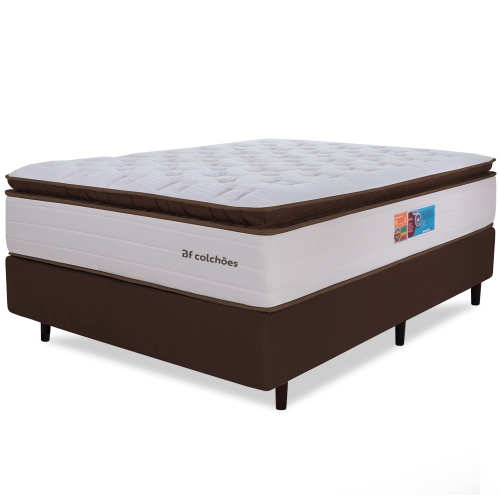 Cama Box Colchão Casal Sensation Premium Mola Ensacada com pillow Top de Espuma BF Colchões em Oferta na Shopee