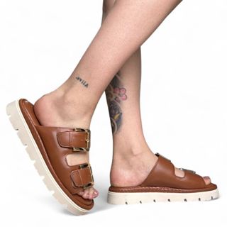 Sandália Feminina Flat Toffe Comfortflex 2446402-20 em Oferta na Shopee