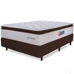 Cama Box Colchão King Sensation Premium Mola Ensacada HiperSoft + Viscoelástico BF Colchões
