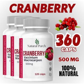 Cranberry 500mg 120 caps Natural em Oferta na Shopee