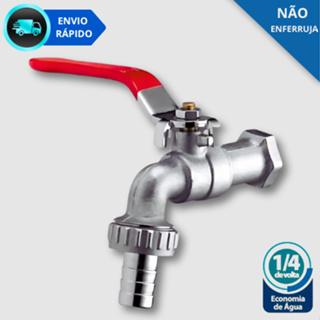 Torneira Para Tanques Quintal Jardim Esfera Metálica 1/2 Polegada 1/4 volta em Oferta na Shopee