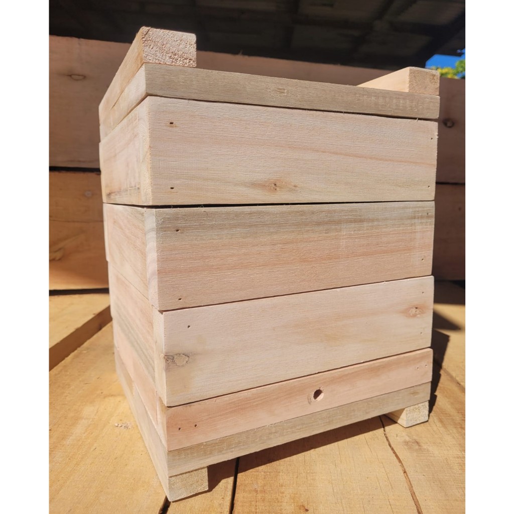 Caixa para abelha sem ferrão - modelo INPA 22x22cm - 3 cm espessura em Oferta na Shopee