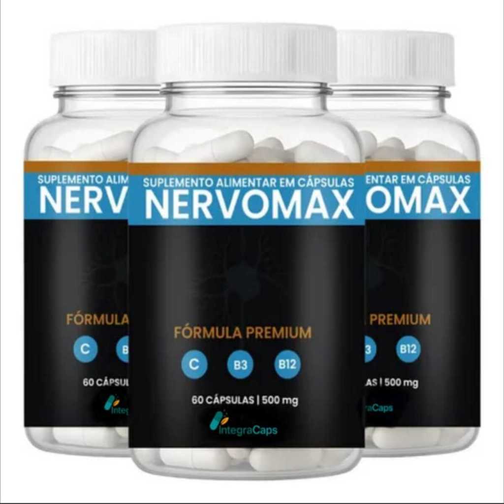 Kit 3 Nervomax Original 180 Cápsulas Formula Premium Loja Oficial