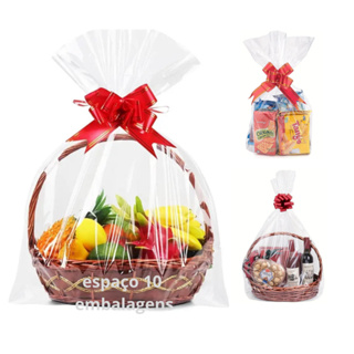 saco para CESTA DE PRESENTE saco tipo celofane alta qualidade para presente varias medidas em Oferta na Shopee