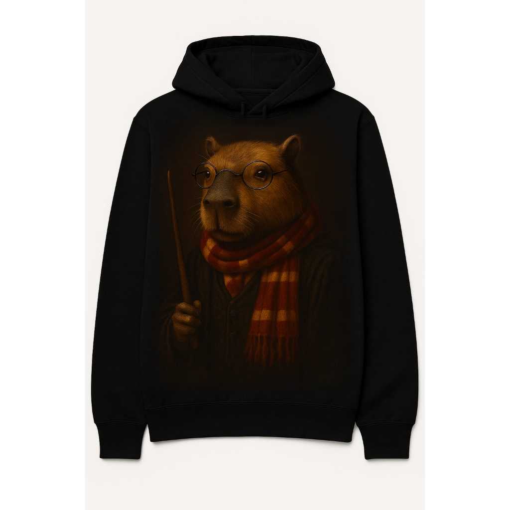 Moletom Capivara Potter\Moletom Canguru Preto\harry potter