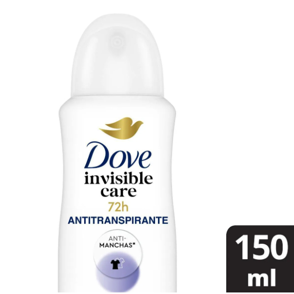 Desodorante Antitranspirante Aerosol Dove Invisible Dry Feminino 150ml