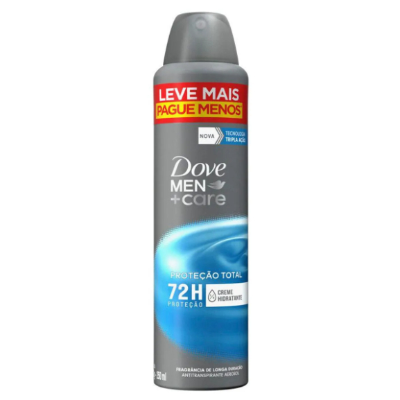 Desodorante Antitranspirante Aerosol Dove Men+Care Proteção Total 250ml em Oferta na Shopee