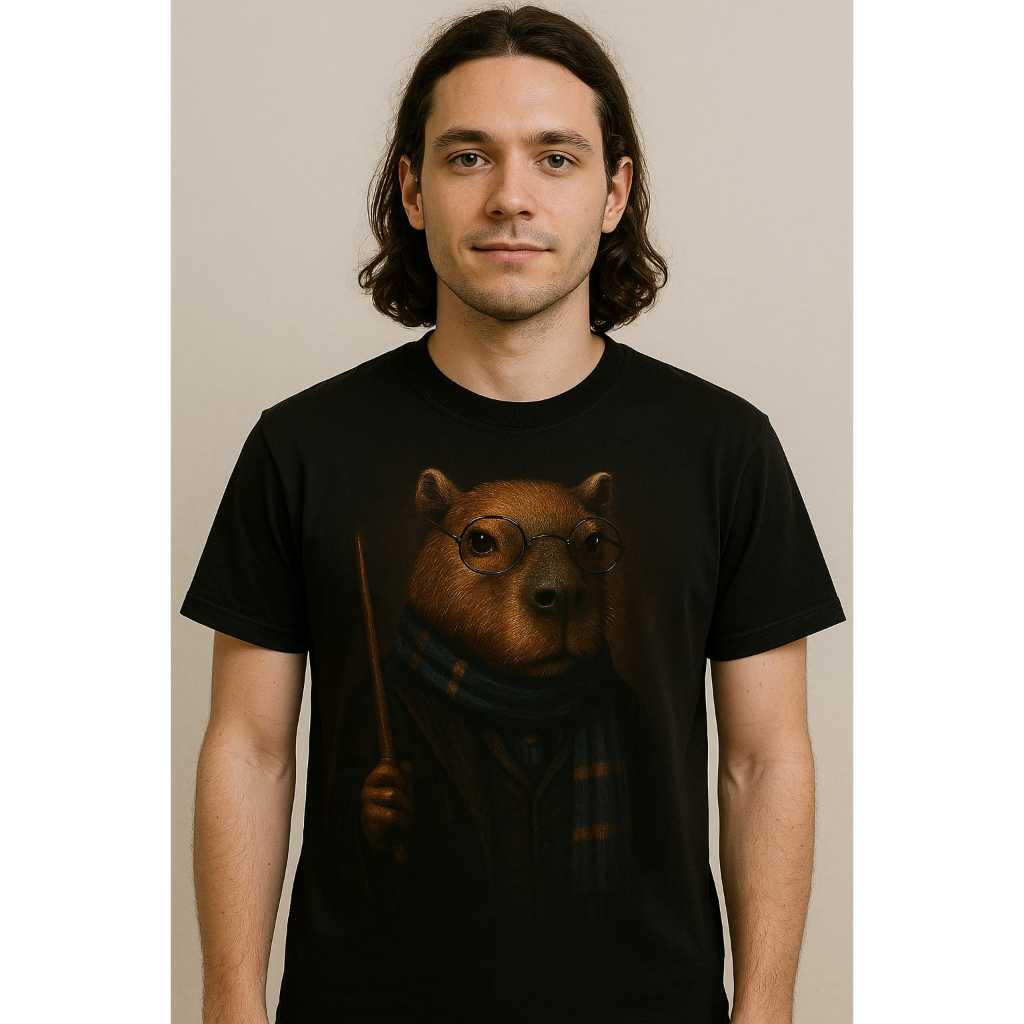 Camiseta Capivara Cruvinal\harrypotter\100% algodão