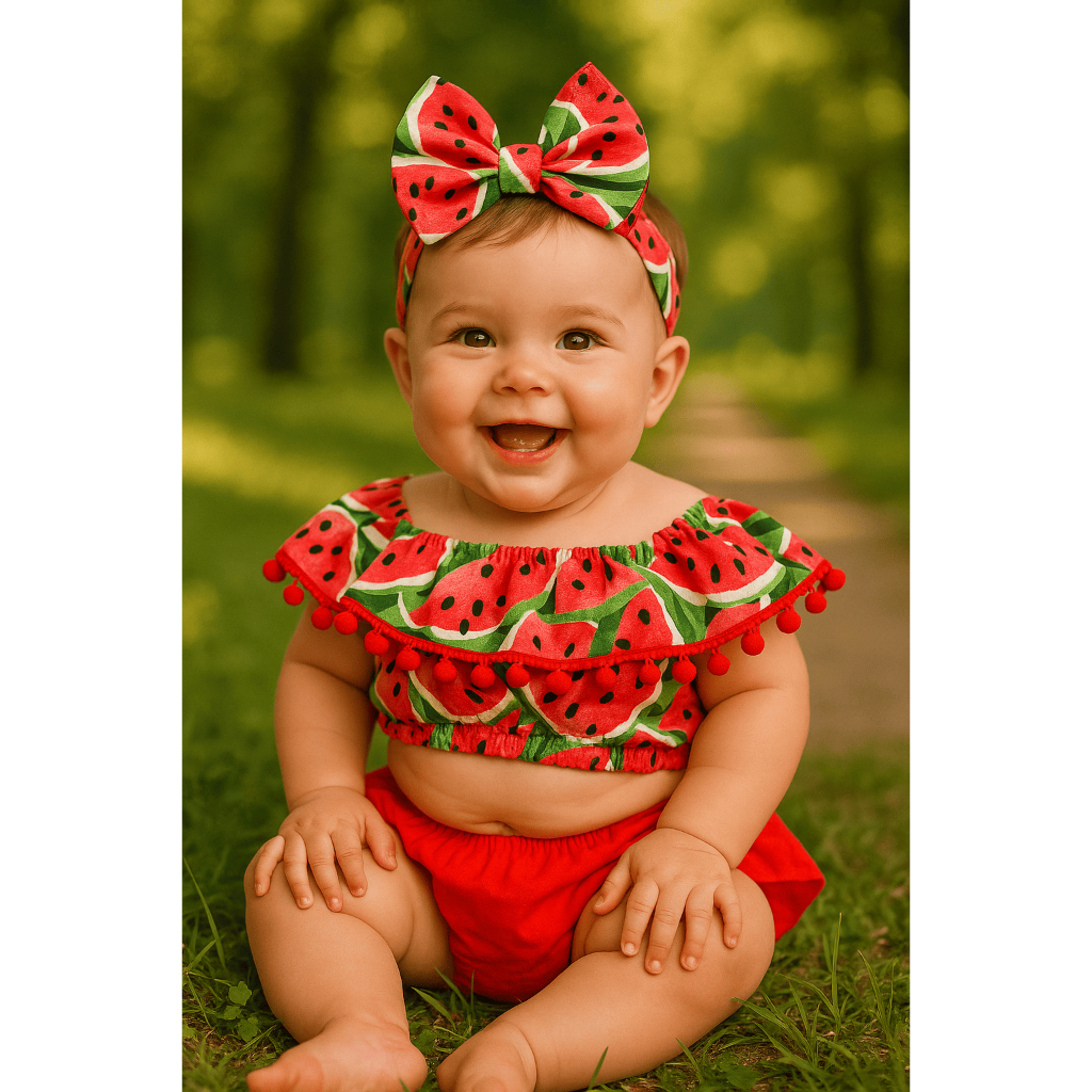 Conjunto Bunda Rica Infantil Baby Com Tiara Luxo Menina Bebe Presente Diva Aniversario