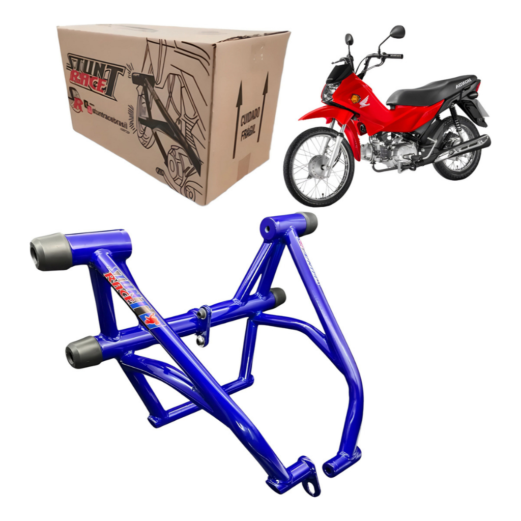 Protetor Motor Carenagem Stunt Race Pop 110i Pop 110 Azul