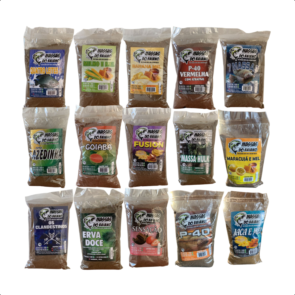 Massa Do Baiano 500g Para Pesca Iscas P-40 Com Atrativo e Mais