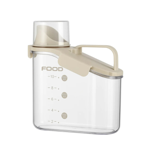Pote Hermético De Acrílico Com Bico E Tampa Dosadora 2,8L Organizador Alimento Arroz Grãos Multiuso