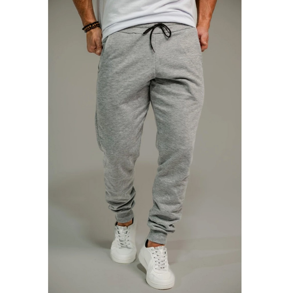 Calça Moletom Skinny Slin Sport Com Bolso Na Frente Unissex