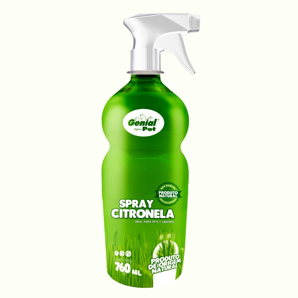 Repelente Spray Citronela Insetos Moscas Genial Para Animais 760ml em Oferta na Shopee