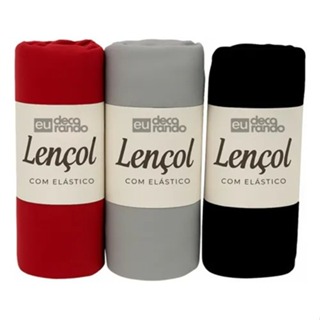 Kit 3 Lençol 100% Algodão Queen Com elástico Lençóis Avulso Varias Cores 200 Fios Quenn em Oferta na Shopee