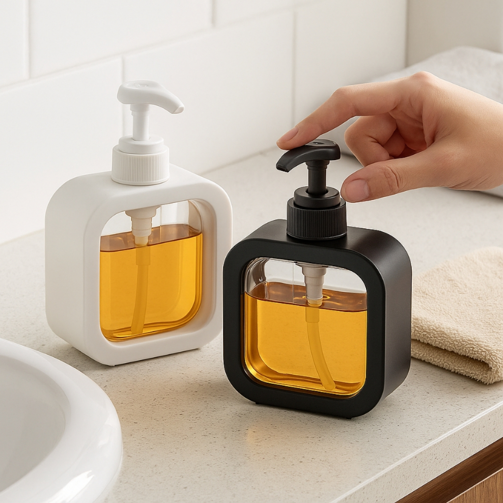 Dispenser Porta Sabonete Líquido Shampoo 500ml ou 300ml