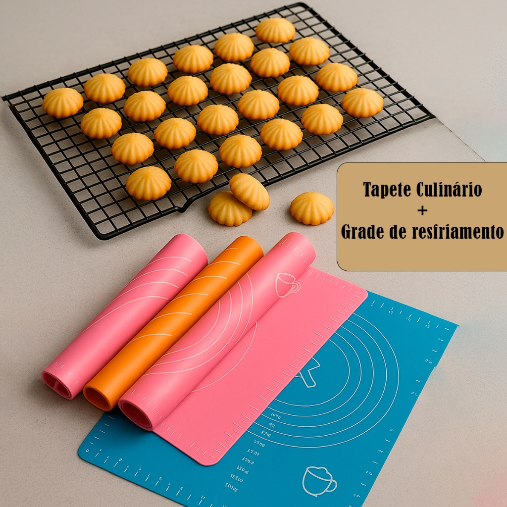 Kit Grade De Resfriamento + Tapete Culinário  Artigos de Cozinha Confeitaria Bolos Biscoitos em Oferta na Shopee