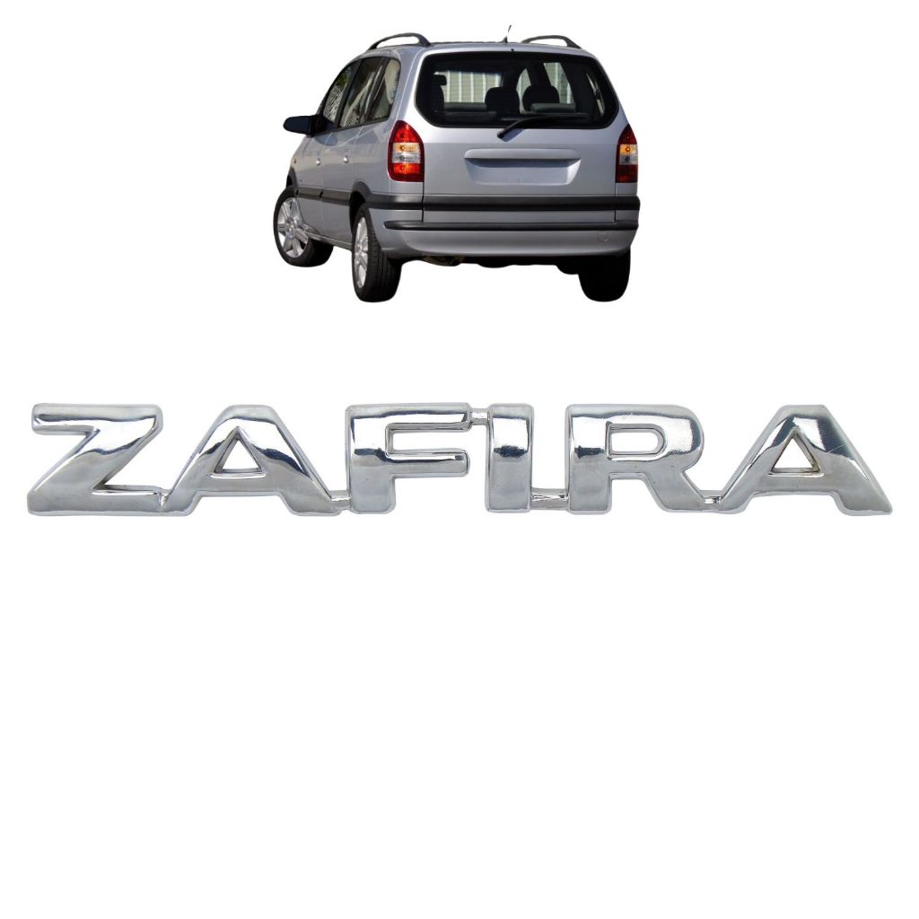 Emblema Letreiro ZAFIRA Zafira 2000 a 2002 Cromado