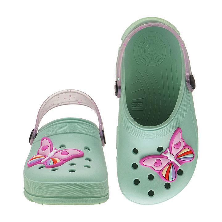 Sandália Infantil Babuche Menina Verde Moda Casual Escolar Emborrachado Promoção Original Macio em Oferta na Shopee