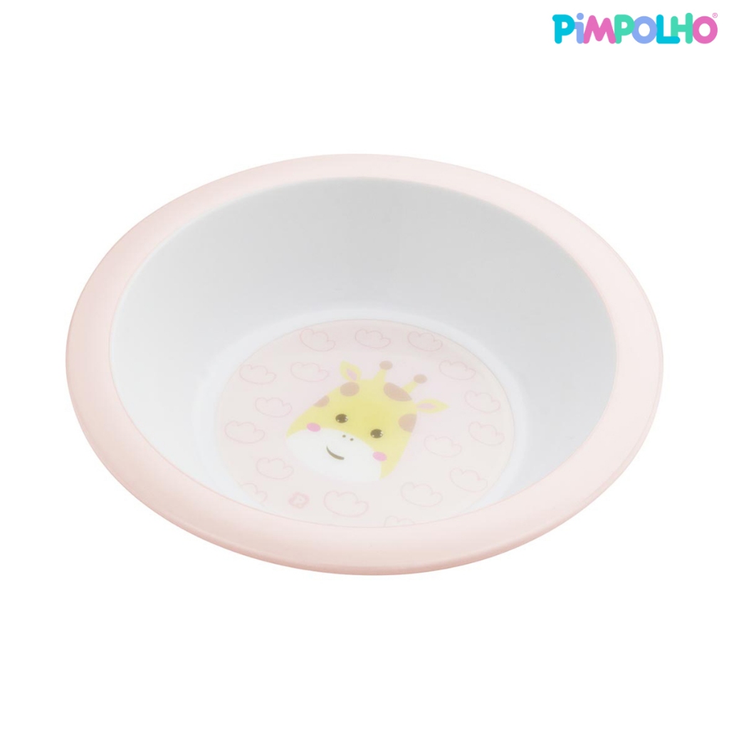 Prato Tigela BPA Free Infantil Masculino Feminino Leão Girafa Verde Rosa Pimpolho em Oferta na Shopee