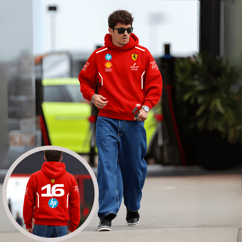 Moletom Ferrari 2025 Carro de Corrida F1 Blusa de Frio Streetwear Masculina 100% Algodão Premium