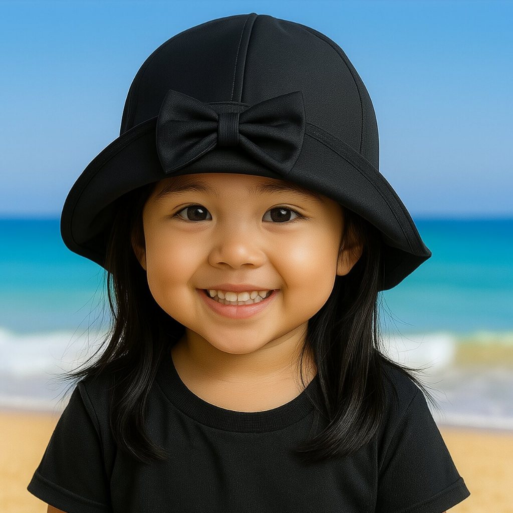 Chapéu Infantil Juvenil Menina Proteção Solar UV Aba Curta Chapeuzinho Praia Lacinho Laço Sol Liso em Oferta na Shopee