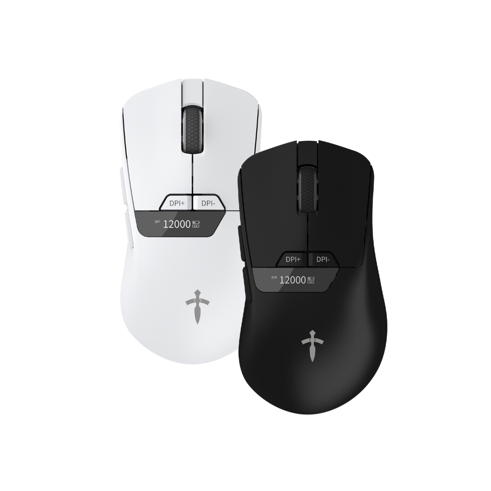 Mouse Sem Fio Gamer 12000dpi Sensor Pixart 3311 Polling Rate 2000hz Cor Branco Preto - Titorion