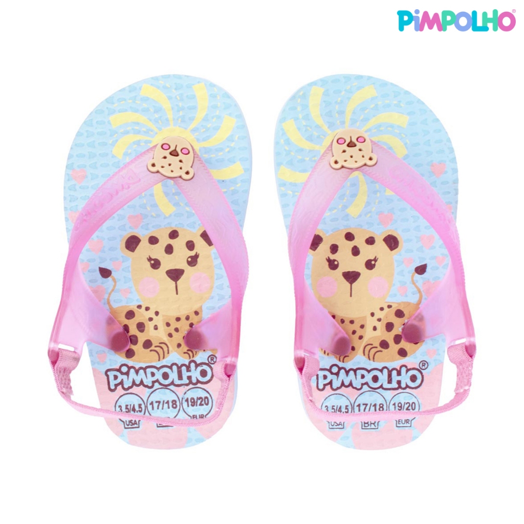 Sandália Praiana Baby Azul Onça Feminino Pimpolho em Oferta na Shopee