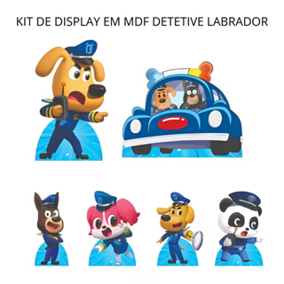 KIT DE DISPLAY EM MDF DETETIVE LABRADOR em Oferta na Shopee