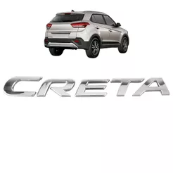 Emblema Letreiro CRETA Creta 2017 a 2019 Cromado