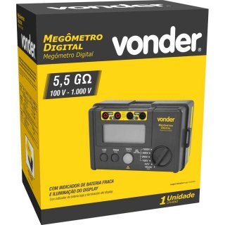Megômetro Digital 5.5g 100v-1000v Vonder Cabo Ponta De Prova · foto 2