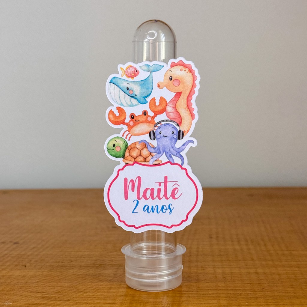Tubetes 3d Personalizado Fundo do Mar-Lembrancinhas Personalizadas-Festa Infantil