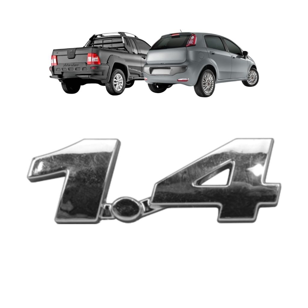 Emblema letreiro 1.4 – Strada/Punto/Palio/Idea 2006 a 2012 em Oferta na Shopee
