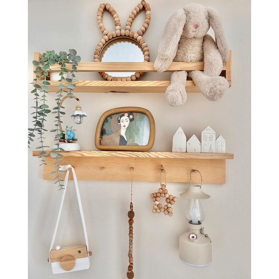 Prateleira Para Quarto Infantil Kit com 2 unidades de prateleira multiuso e livros