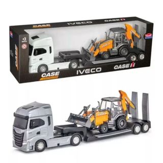 Caminhão Plataforma Iveco Com Retroescavadeira 580 Pá Carregadeira 721 Carreta Contrução Case