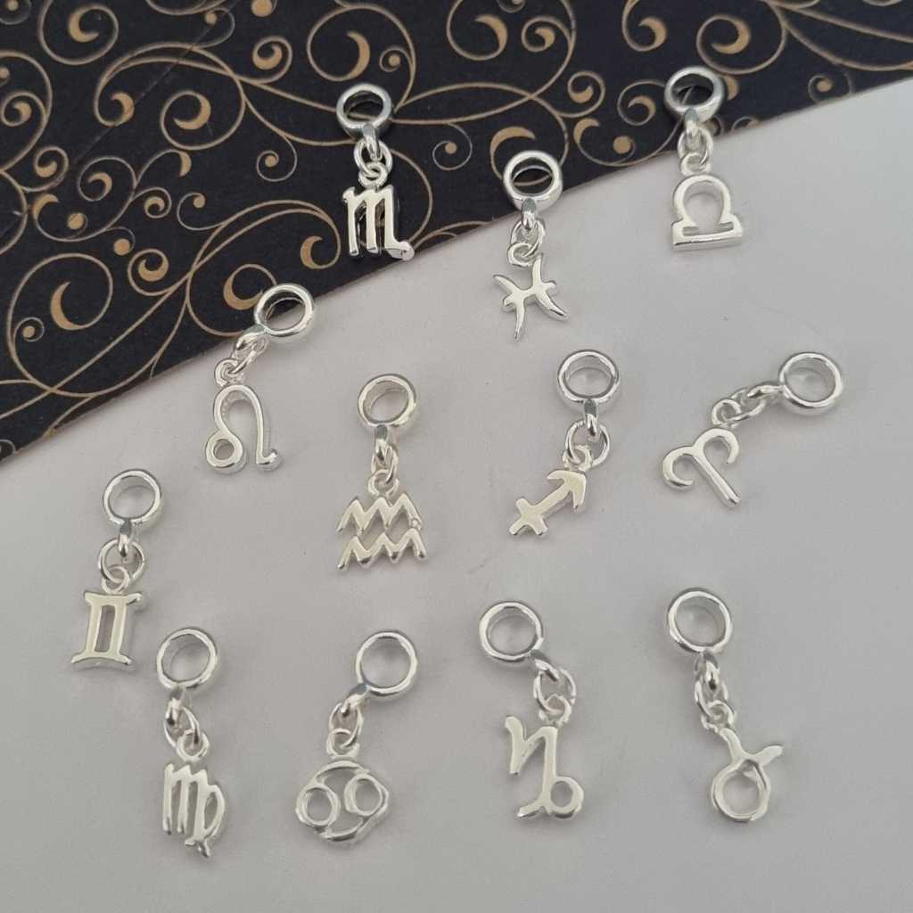 Berloque Pingente Signo do Zodíaco Todos os Signos Presente Perfeito Mais Vendido Prata em Oferta na Shopee