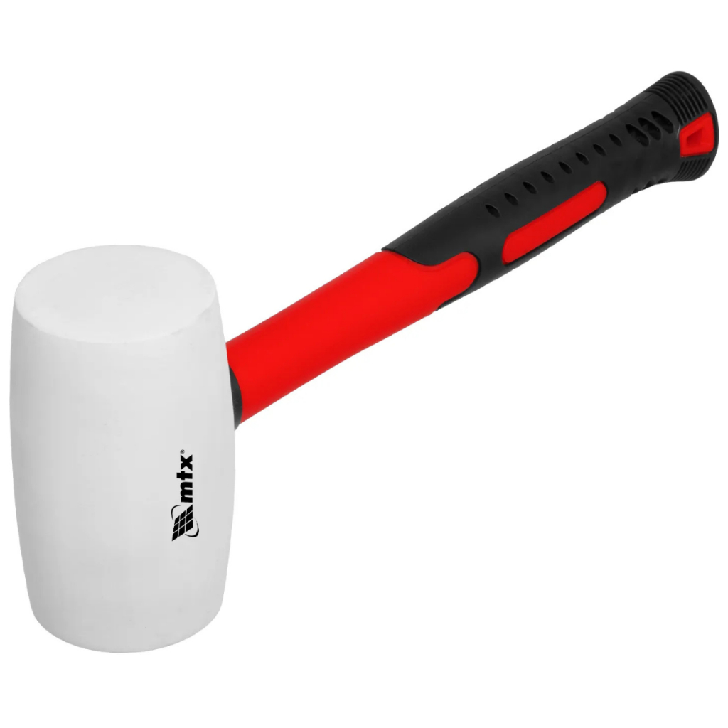 Martelo De Borracha Branco 680G Cabo Fibra De Vidro Mtx