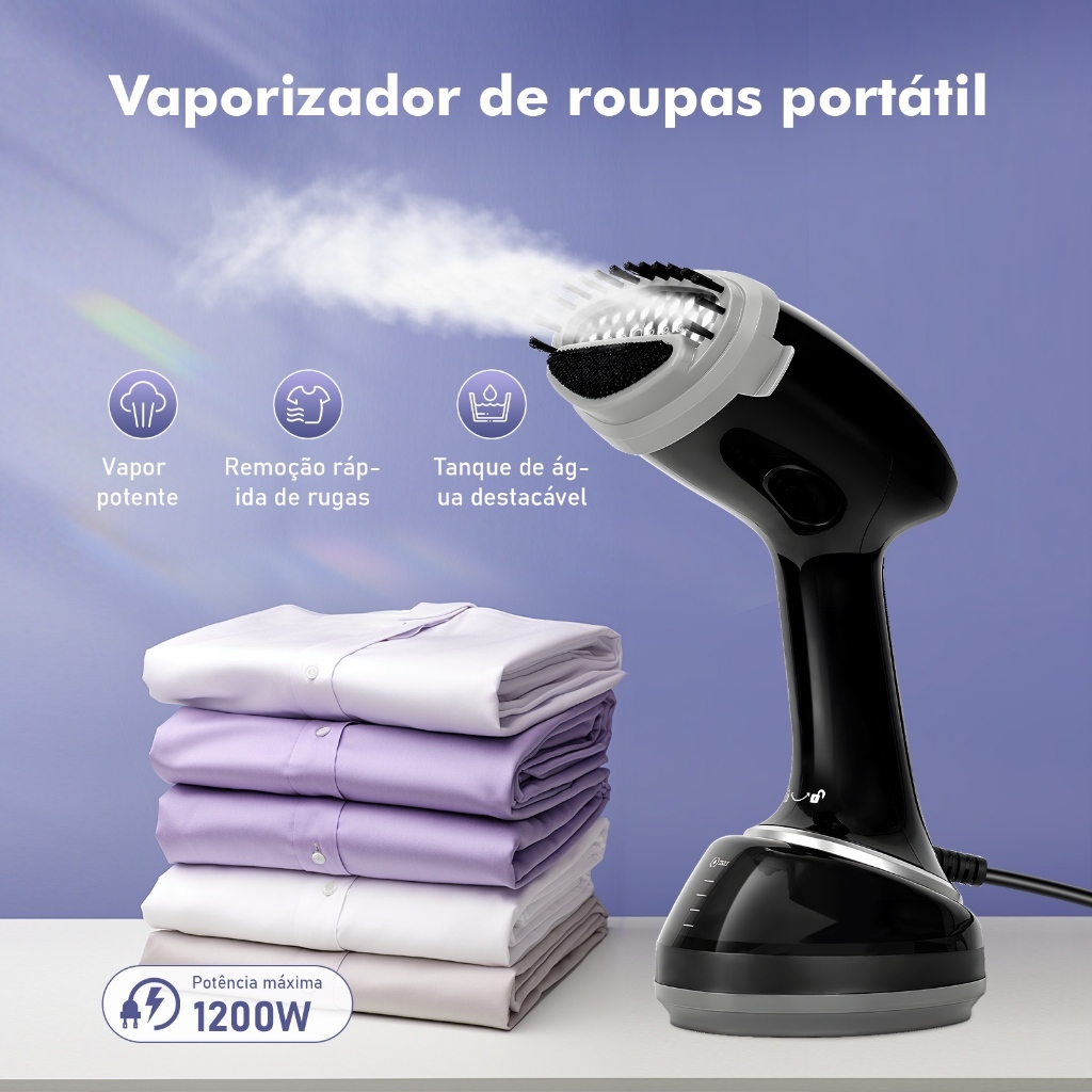 Vaporizador Passadeira a Vapor Portátil Ferro Gerador de Vapor 1200W 127V