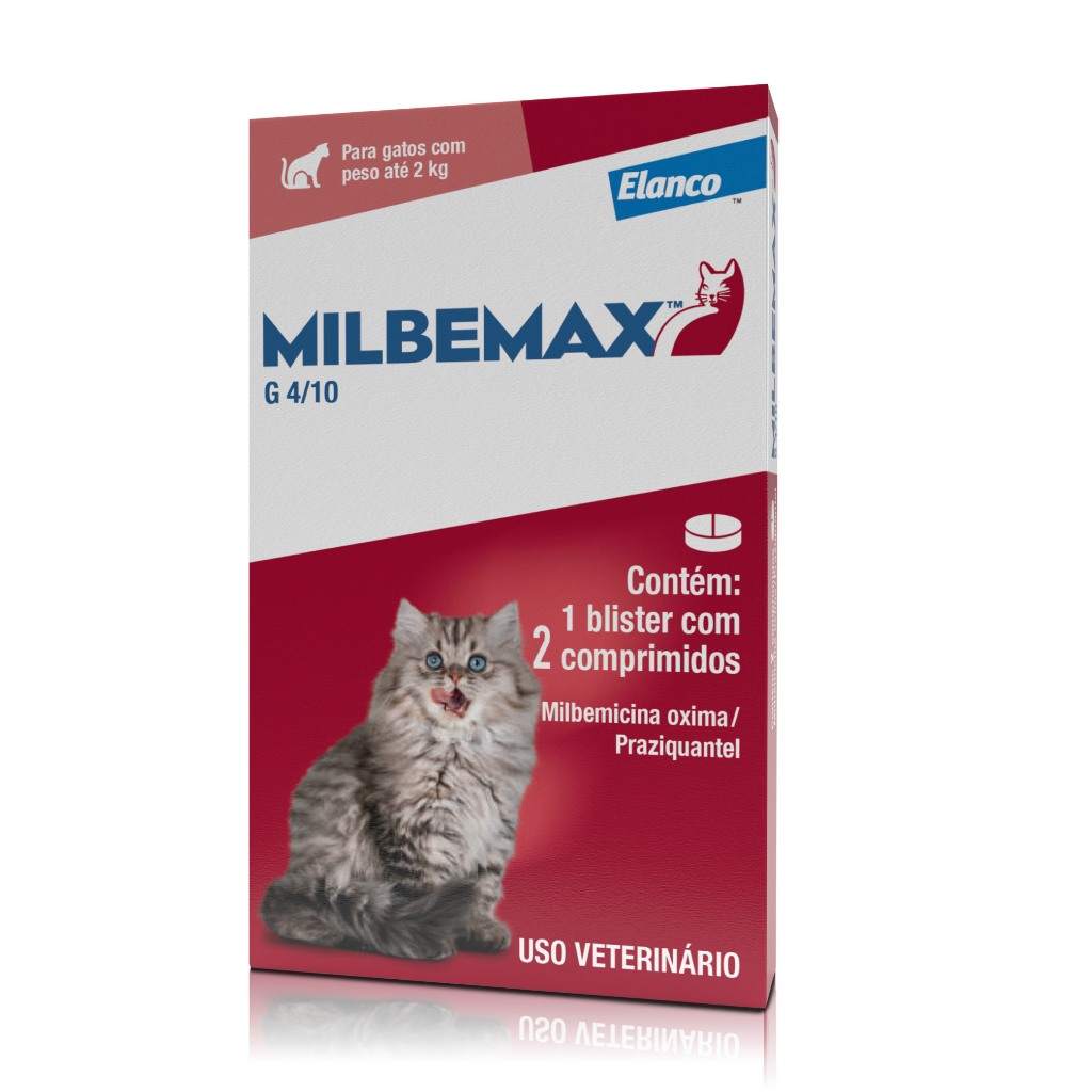 Vermífugo Milbemax FC para Gatos de até 2kg Elanco