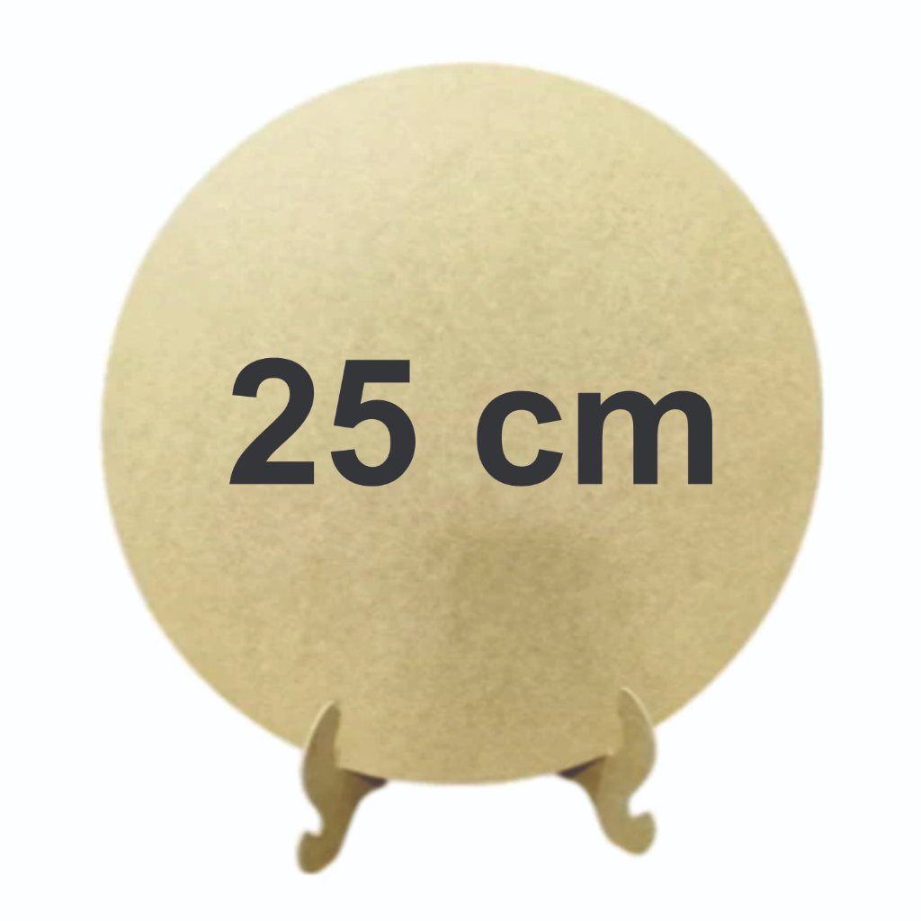 Base/Mini Painel redondo 25cm com suporte em mdf 3mm cru para decoração de Festas