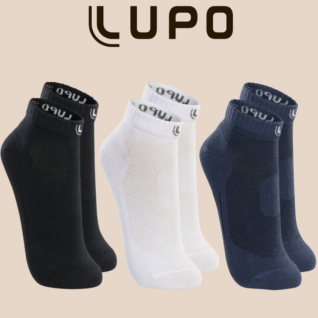 Kit De 3 Pares De Meias Lupo Sport Cano Curto Unissex Algodão Tamanho 33 ao 44 em Oferta na Shopee