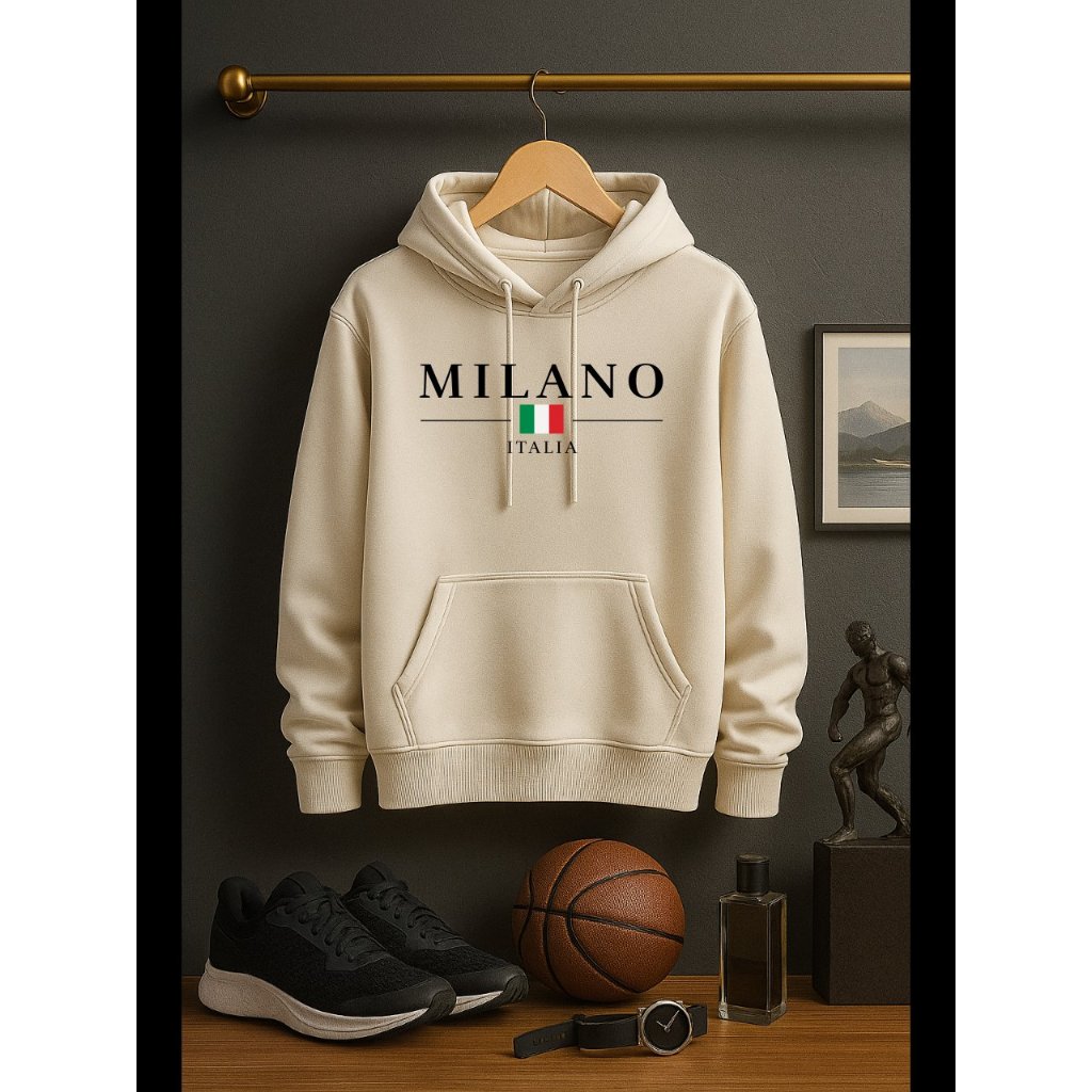 Conjunto Moletom ou Blusa de Frio Flanelado Algodão Estampado Feminino Masculino Unissex Milano Casaco Suéter