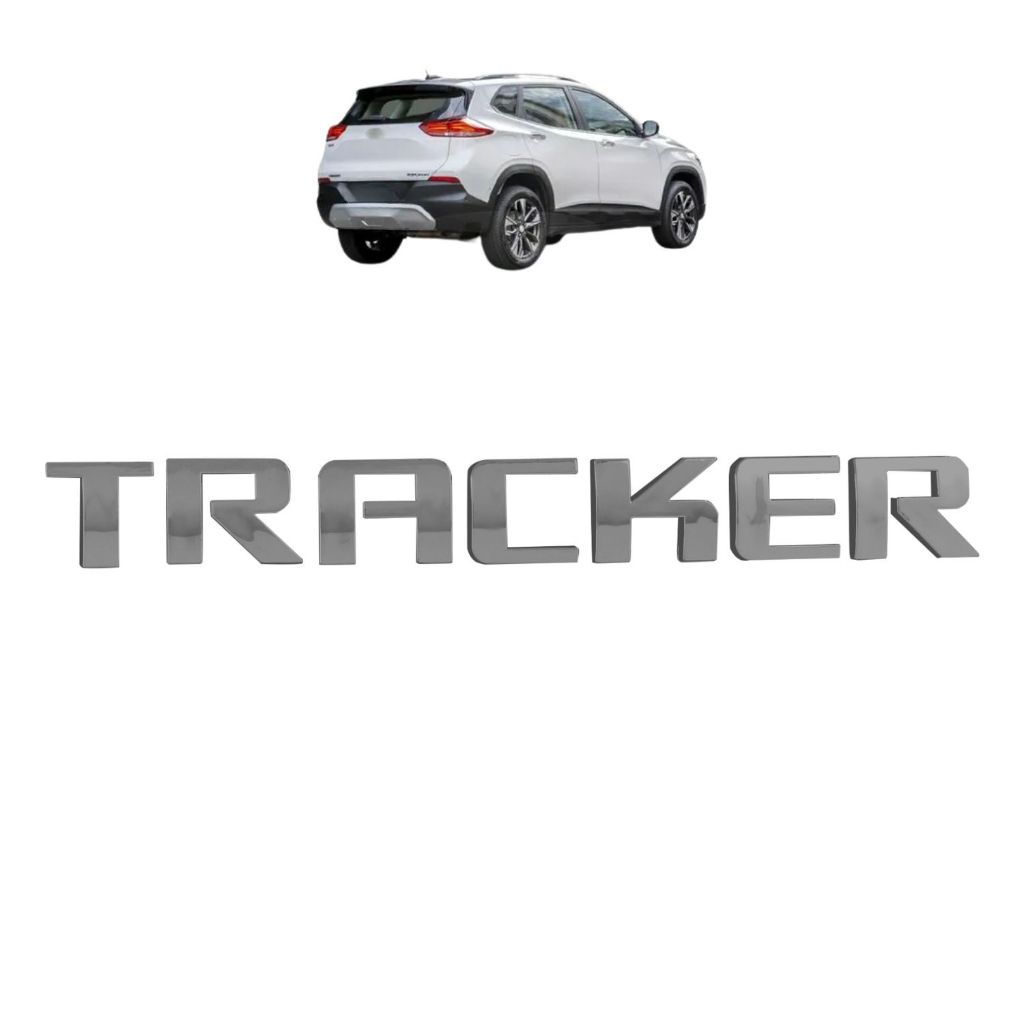 Emblema letreiro TRACKER – Tracker 2021 a 2025 – Cromado ou Preto em Oferta na Shopee